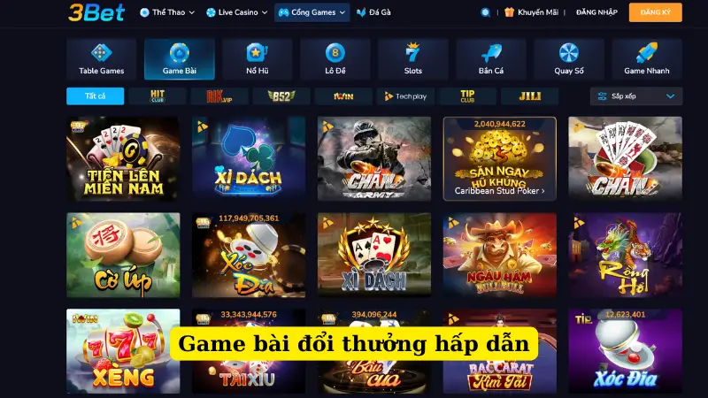 Game bài đổi thưởng hấp dẫn