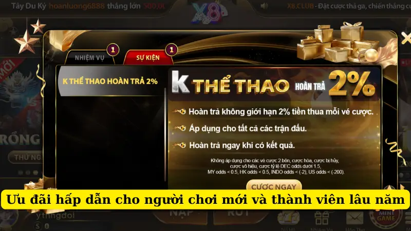 Ưu đãi hấp dẫn cho người chơi mới và thành viên lâu năm